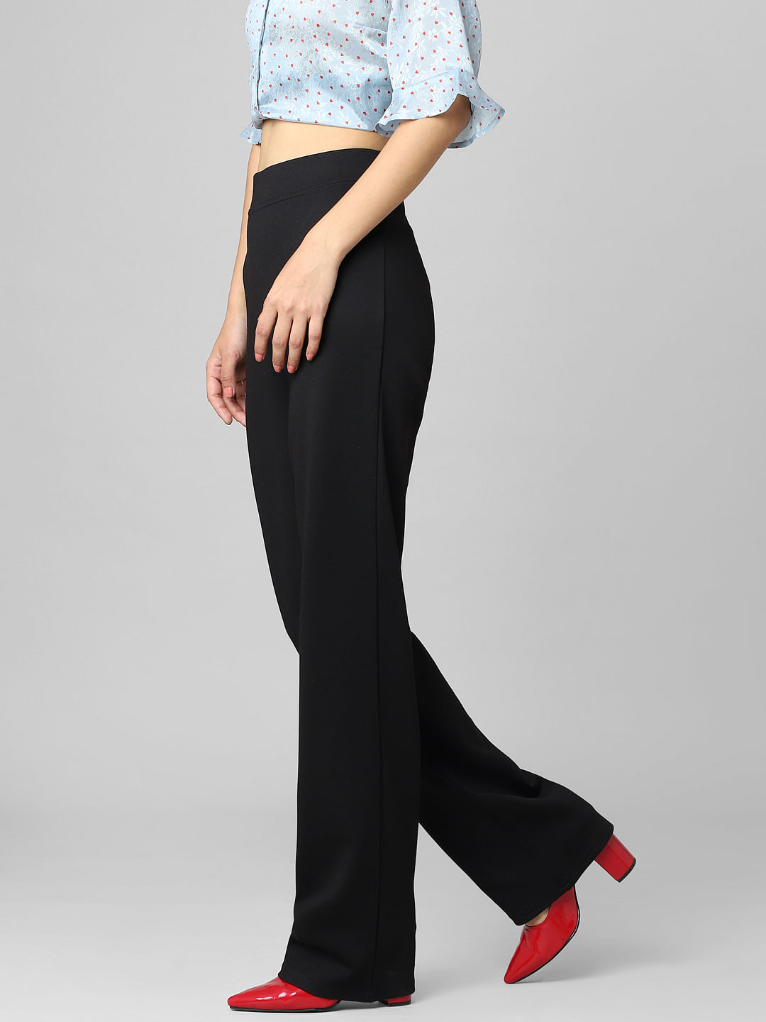 Black Straight Elasticated Pants – Styched Fashion